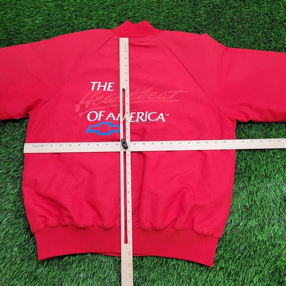 Vintage 80s Chevy Truck Jacket XL 23x25 Red - Picture 6 of 16